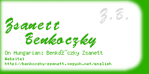 zsanett benkoczky business card